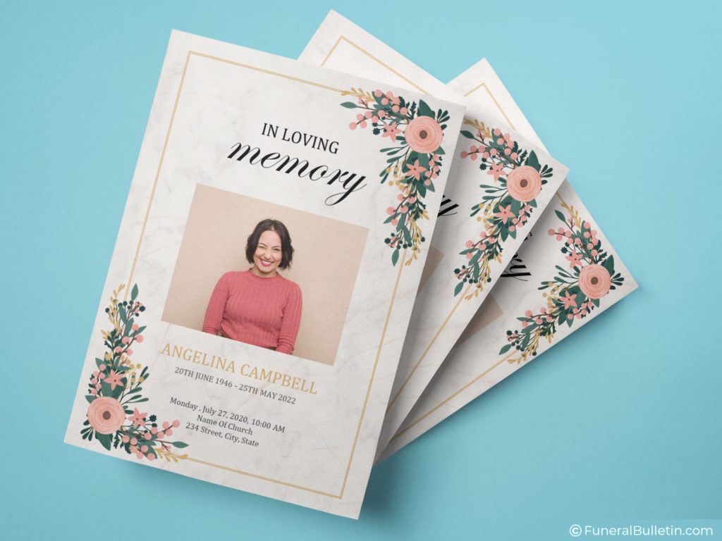 funeral order of services brochure templates