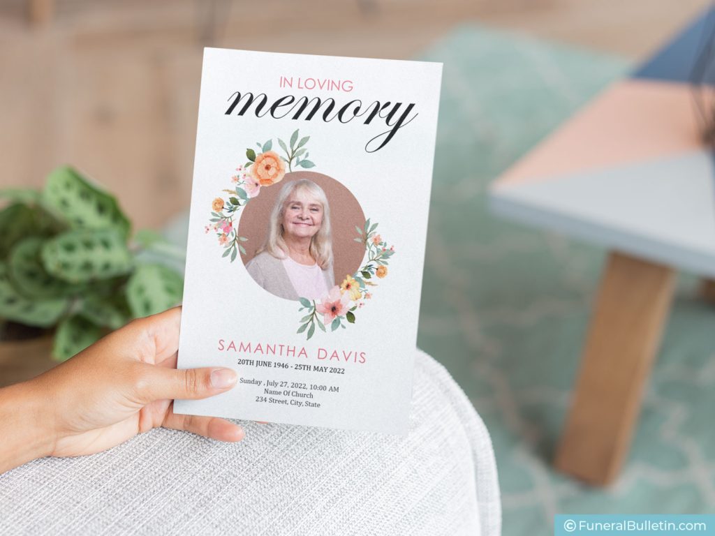 funeral pamphlet template obituary