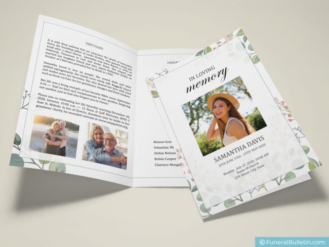 funeral service booklet templates