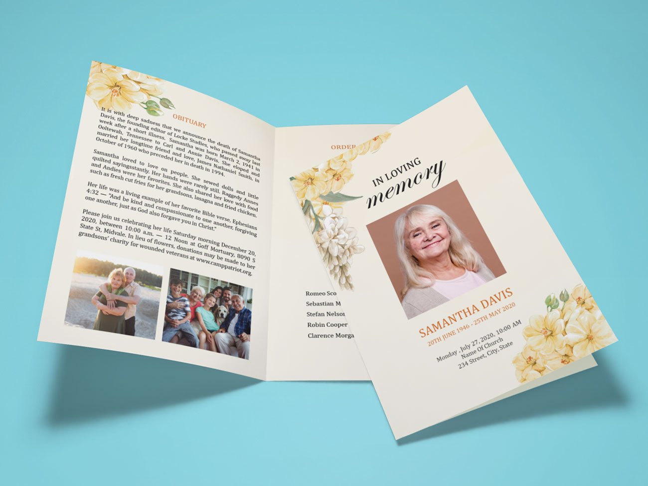 Funeral Flyer Template