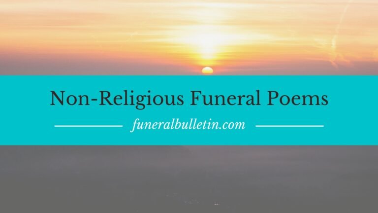 Non Religious Funeral Poems - Funeral Bulletin