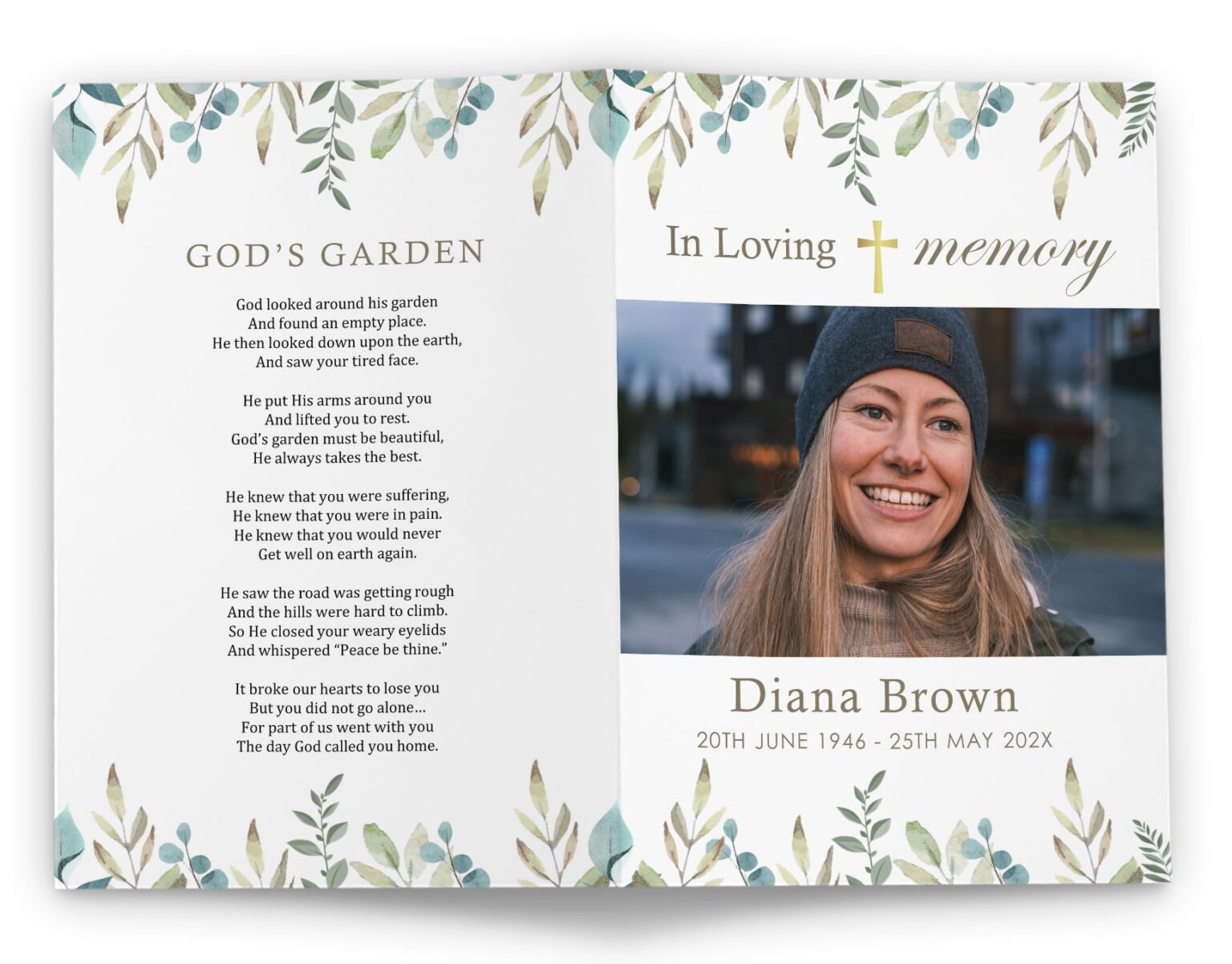 New Funeral Brochure Template For A Custom Funeral Program New Funeral Brochure Template For A Custom Funeral Program