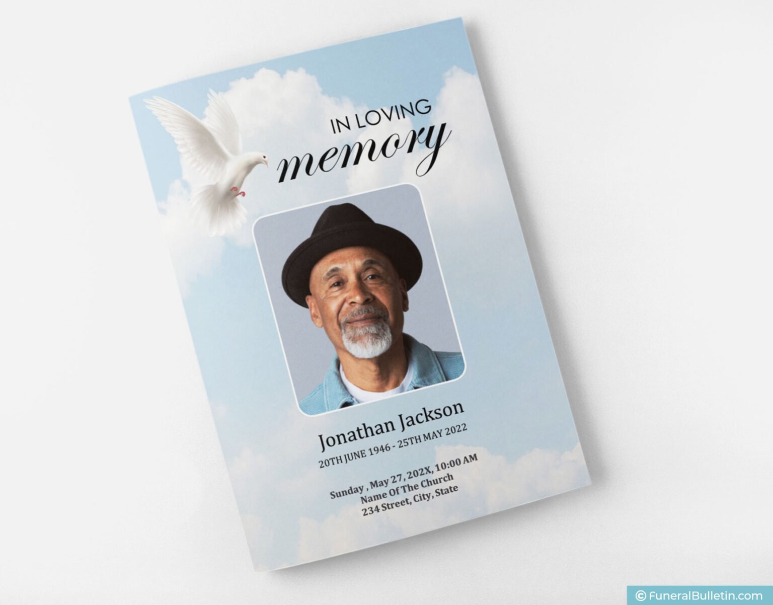 Funeral Invitation Card Template - 4 Page Funeral Brochure