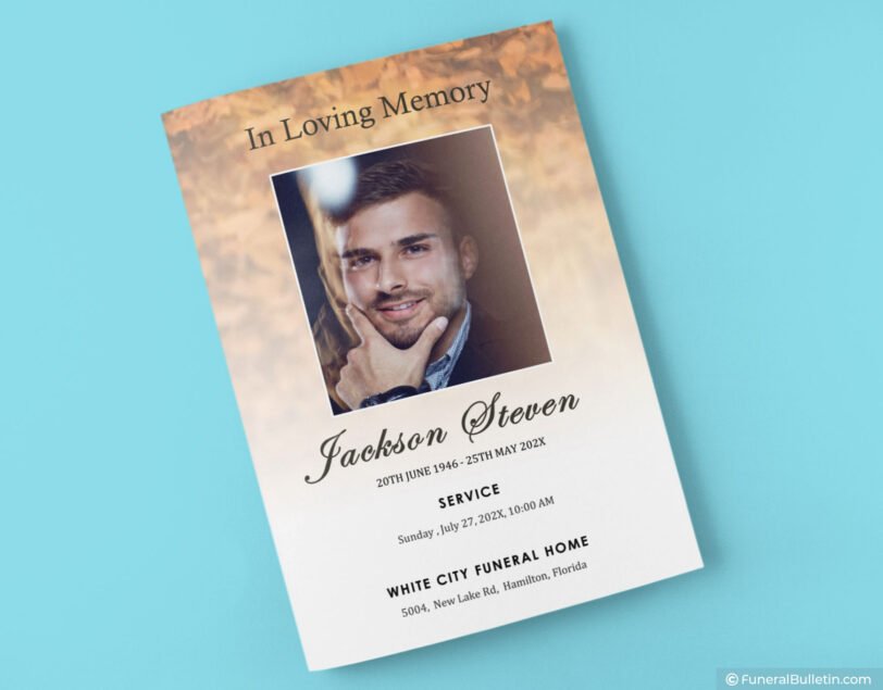 funeral program template publisher