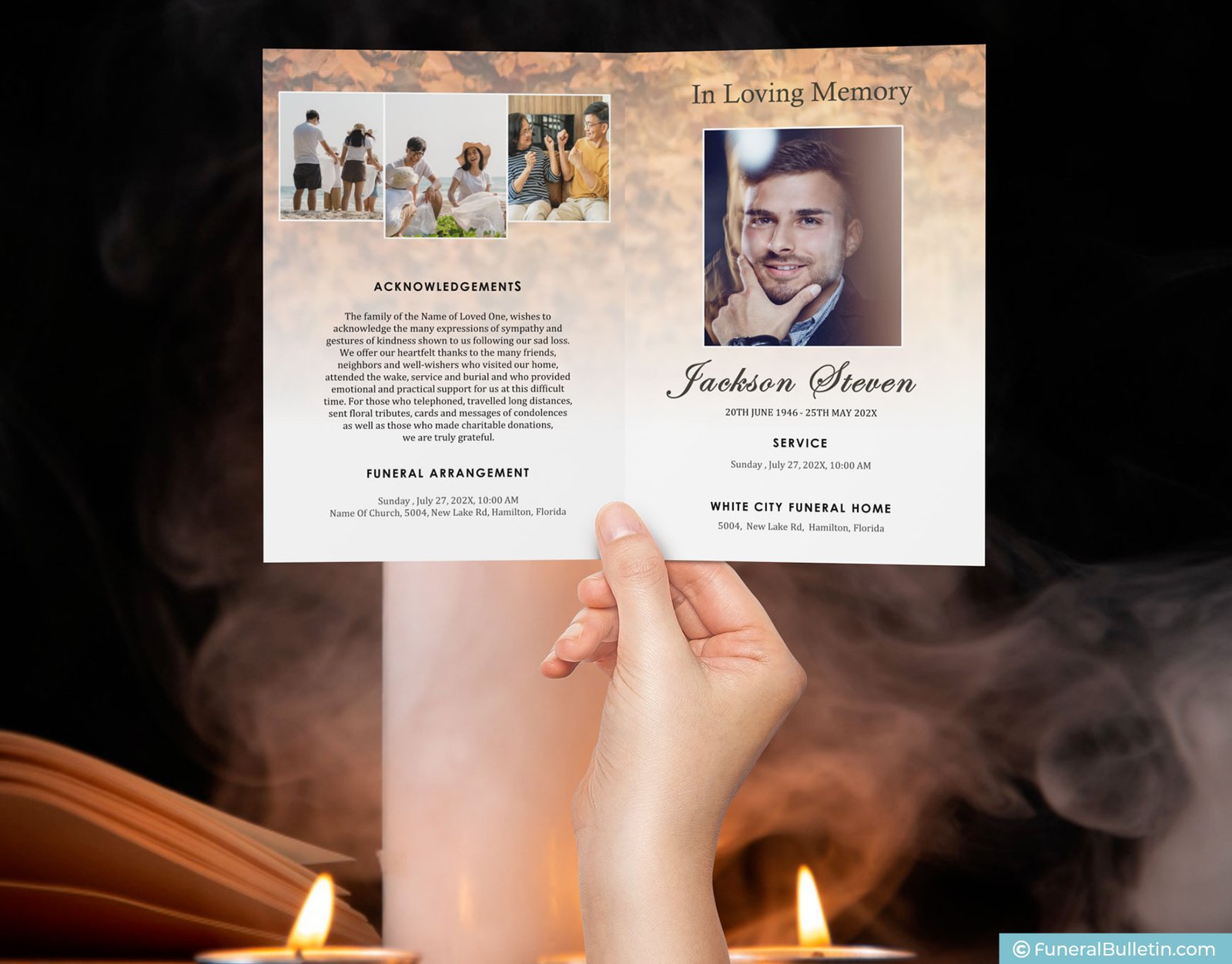 funeral service program cover