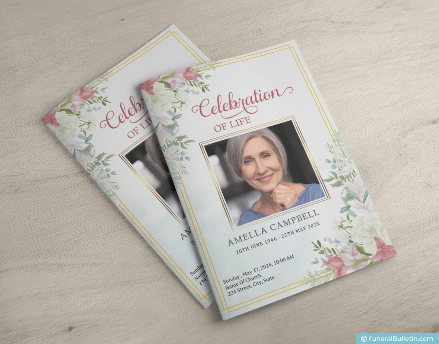 Celebration Of Life Service Program Template - Download Now!