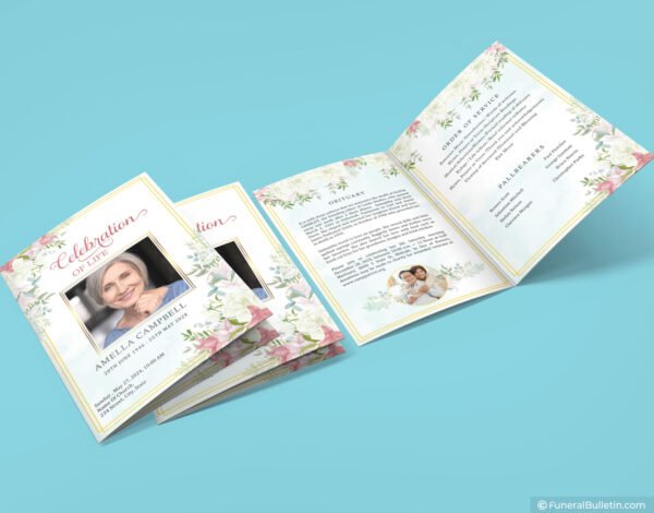 Celebration Of Life Service Program Template - Download Now!