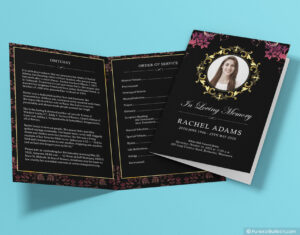 black funeral booklet