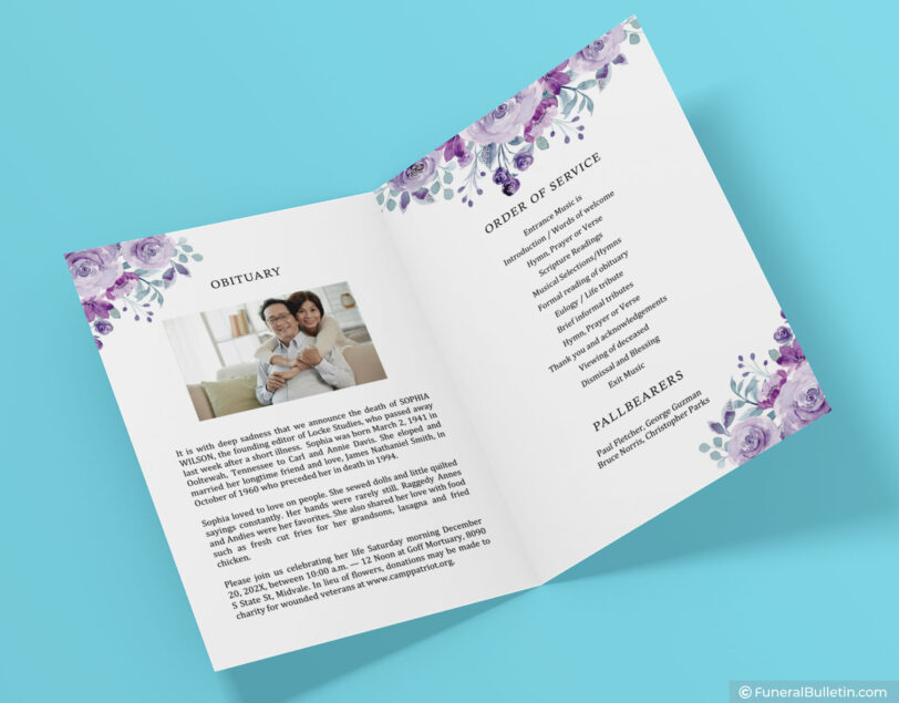 celebration of life announcement template word