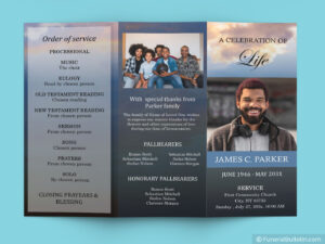 celebration of life program tri fold brochure template