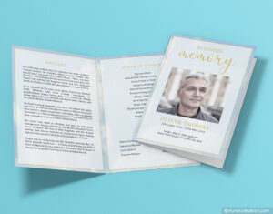 funeral programs 4 sided templates brochure