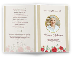 red roses funeral plan template for mom