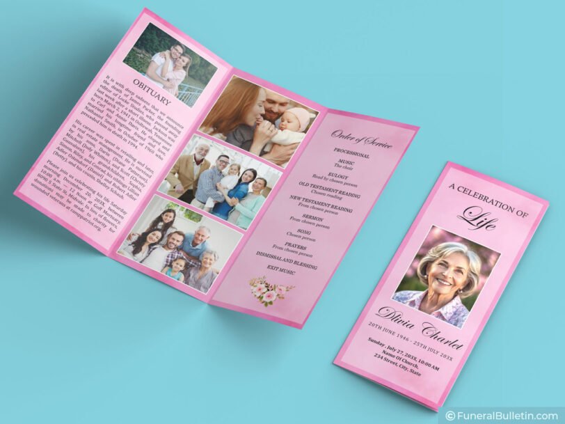 Tri-Fold Funeral Programs Template word