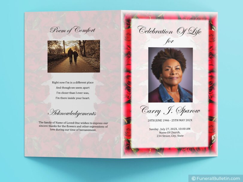 funeral program template Microsoft word