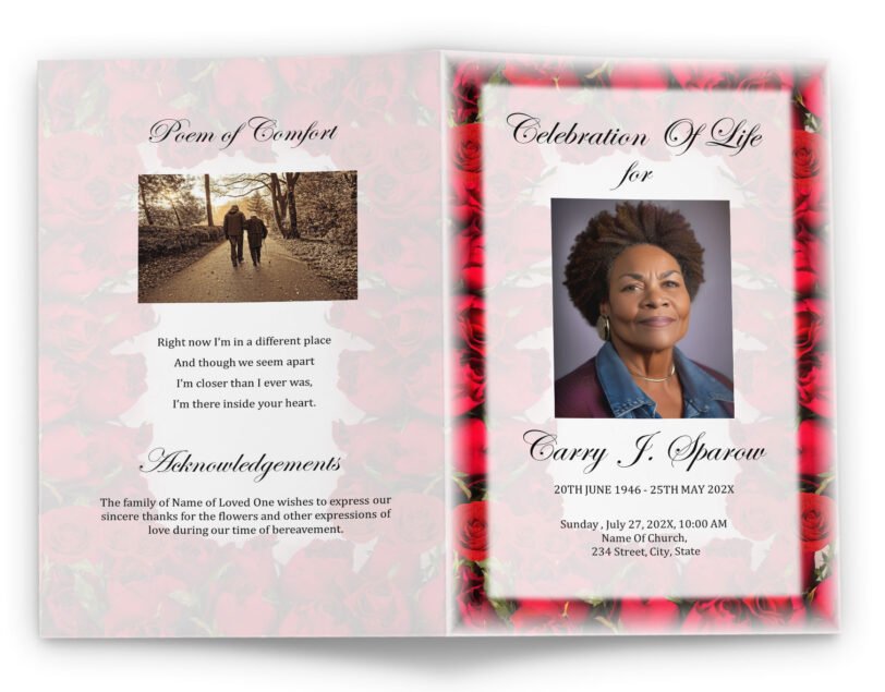 funeral program template word