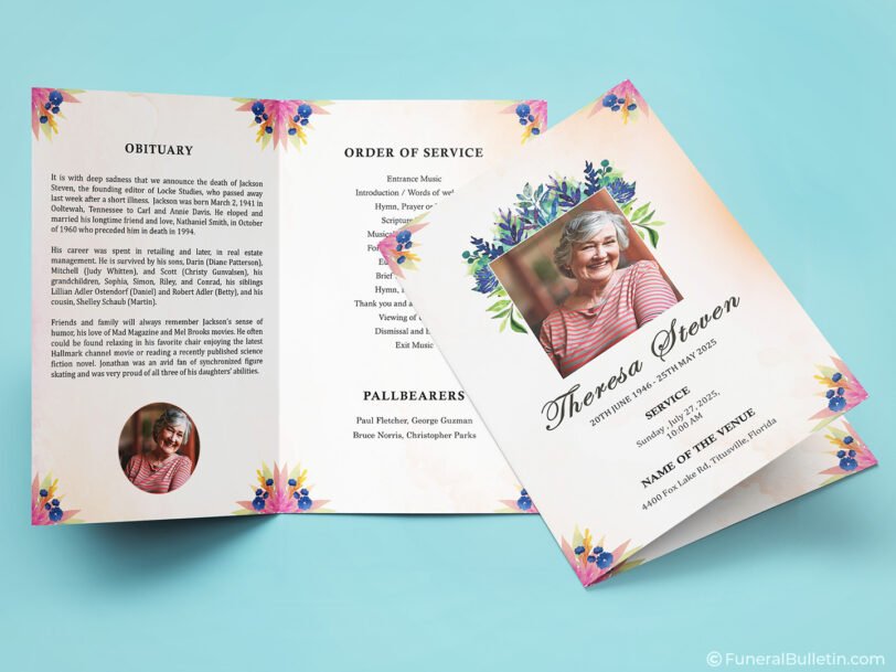 DIY funeral program template