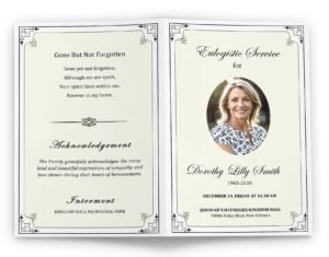 DIY jehovah witness funeral program template