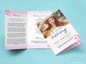 funeral card template momorial card brochure