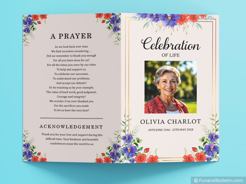 Elegant Funeral Order Of Services Templates – Download Now