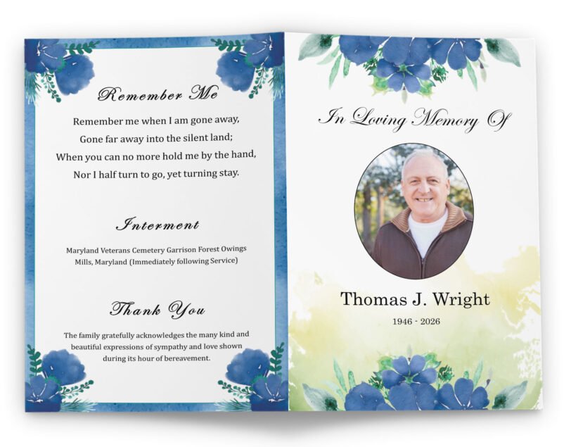 printable funeral service booklet