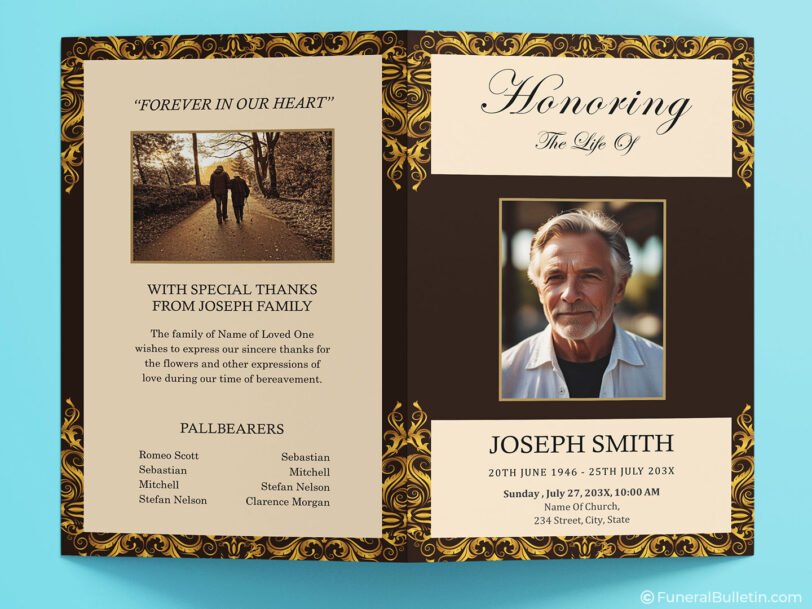 DIY funeral plan template