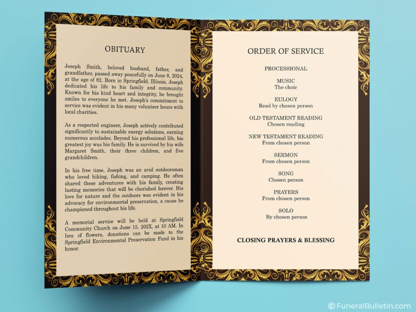 Printable Funeral Invite Template Design