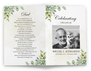 celebration of life announcement template cover page
