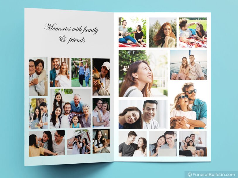 funeral program photo collage gallery